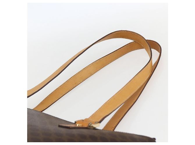 Céline Borsa tote in tela Macadam CELINE in pelle PVC marrone oro Auth ep12590 D'oro - vista 8