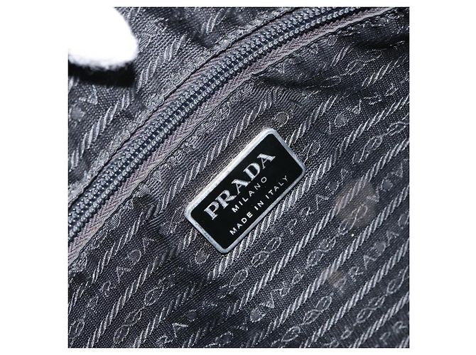 PRADA Borsa a mano in nylon khaki argento autentica 159348 Cachi - vista 20