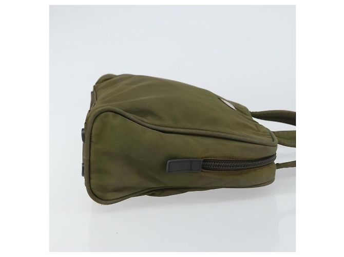 PRADA Borsa a mano in nylon khaki argento autentica 159348 Cachi - vista 3