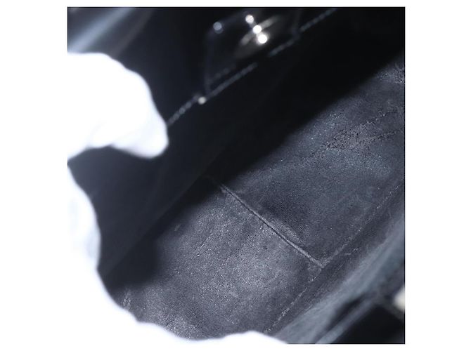 Bolsa de Mão GUCCI Esmalte 2 vias Preto Prata 000 1013 0504 Auth ep12477 - vista 11