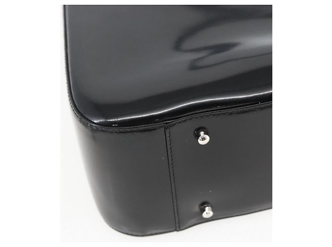 Bolsa de Mão GUCCI Esmalte 2 vias Preto Prata 000 1013 0504 Auth ep12477 - vista 17