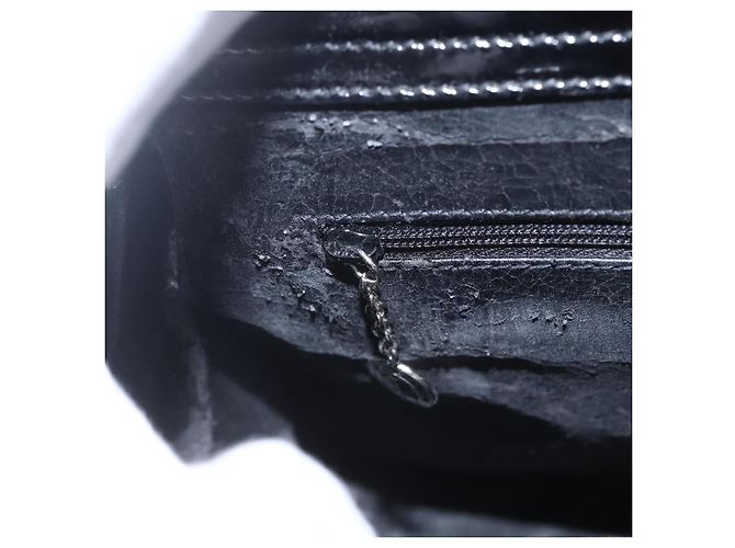 Bolsa de Mão GUCCI Esmalte 2 vias Preto Prata 000 1013 0504 Auth ep12477 - vista 19