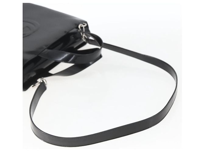 Bolsa de Mão GUCCI Esmalte 2 vias Preto Prata 000 1013 0504 Auth ep12477 - vista 9
