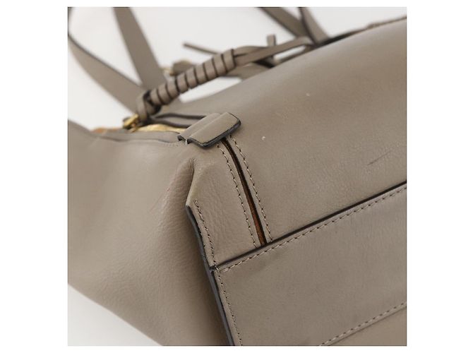 Chloé Borsa Tote in Pelle Beige Oro Auth am10289 D'oro - vista 14
