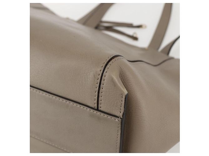 Chloé Borsa Tote in Pelle Beige Oro Auth am10289 D'oro - vista 15