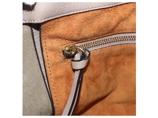 Chloé Borsa Tote in Pelle Beige Oro Auth am10289 D'oro - vista 19