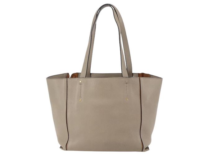 Chloé Borsa Tote in Pelle Beige Oro Auth am10289 D'oro - vista 2