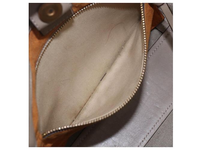 Chloé Borsa Tote in Pelle Beige Oro Auth am10289 D'oro - vista 22