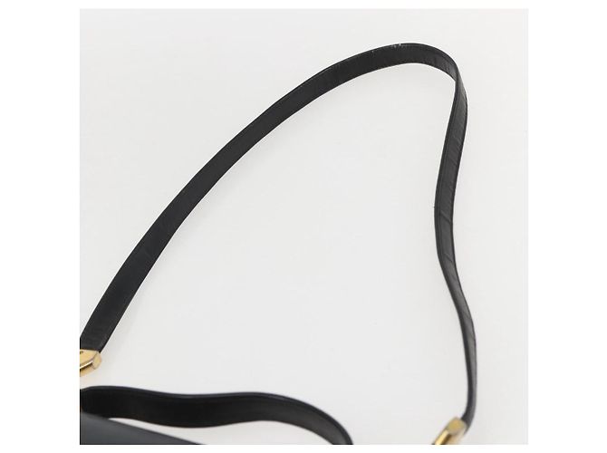 Borsa a mano in pelle Christian Dior 2 in 1 Nero Oro Auth am10322 D'oro - vista 10