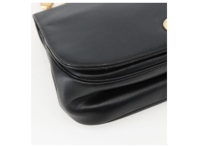 Borsa a mano in pelle Christian Dior 2 in 1 Nero Oro Auth am10322 D'oro - vista 15