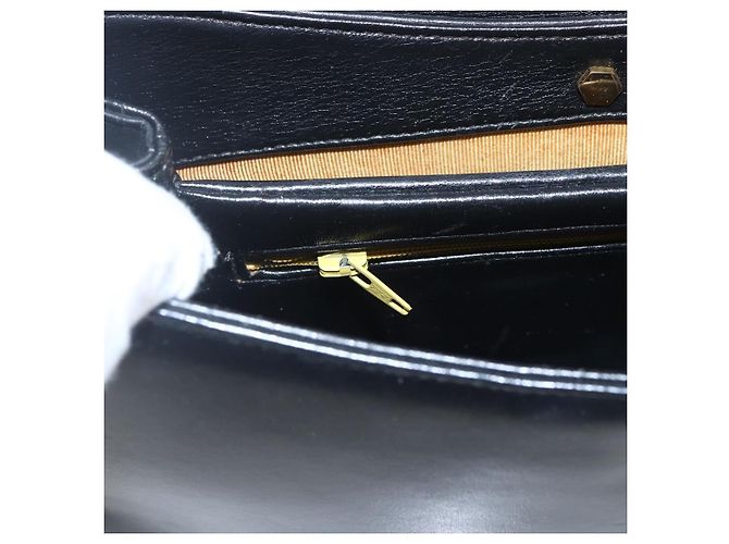 Borsa a mano in pelle Christian Dior 2 in 1 Nero Oro Auth am10322 D'oro - vista 19