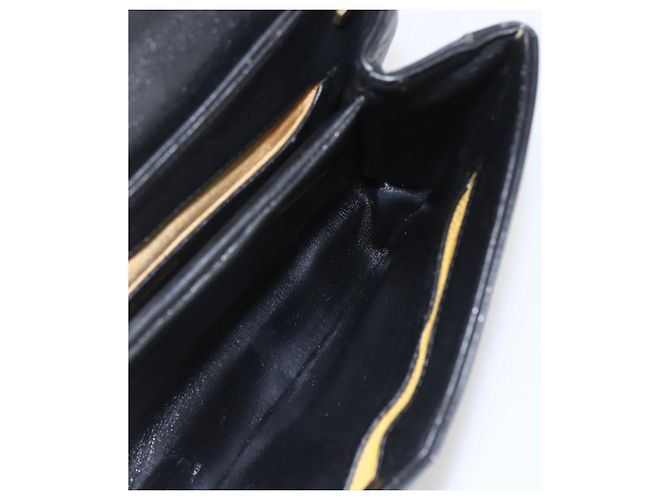 Borsa a mano in pelle Christian Dior 2 in 1 Nero Oro Auth am10322 D'oro - vista 20