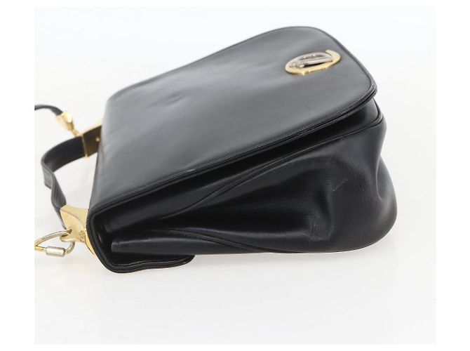 Borsa a mano in pelle Christian Dior 2 in 1 Nero Oro Auth am10322 D'oro - vista 3