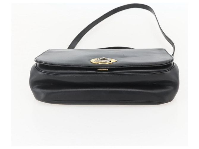 Borsa a mano in pelle Christian Dior 2 in 1 Nero Oro Auth am10322 D'oro - vista 5
