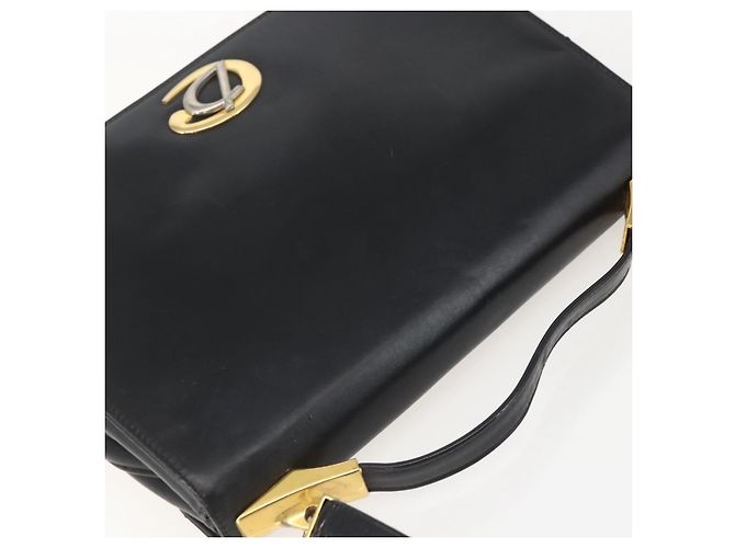 Borsa a mano in pelle Christian Dior 2 in 1 Nero Oro Auth am10322 D'oro - vista 6