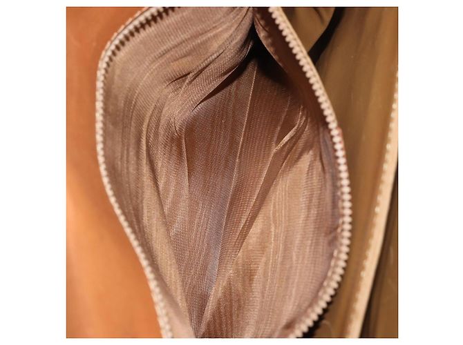 Céline Borsa a Spalla in Tela Macadam CELINE PVC Beige Oro Auth 159212 D'oro - vista 22