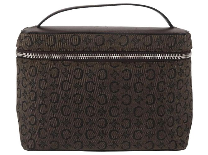 Céline Pochette da trucco in tela Macadam C di CELINE, marrone e argento, autentica ka1279 - vista 13
