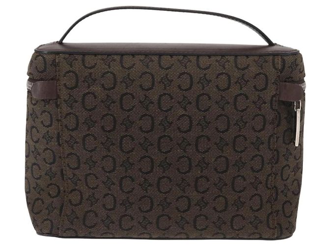 Céline Pochette da trucco in tela Macadam C di CELINE, marrone e argento, autentica ka1279 - vista 2