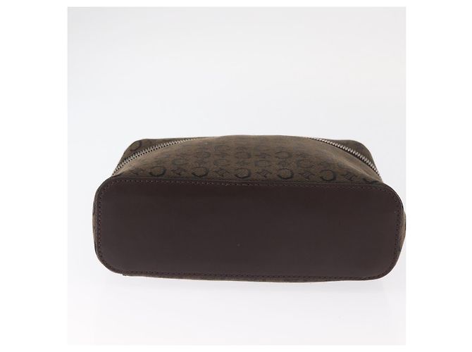 Céline Pochette da trucco in tela Macadam C di CELINE, marrone e argento, autentica ka1279 - vista 5