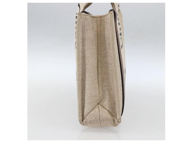 Chloé Woody La Tote Bag Canvas Leder Beige Braun Auth ka1346 - Ansicht 3