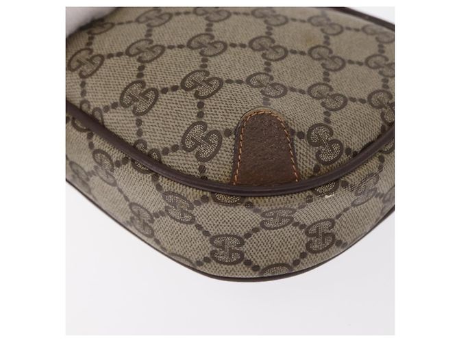 Borsa Sherry Line GG Supreme Web di GUCCI in PVC beige e oro 156 02 066 Auth BA9285 D'oro - vista 14
