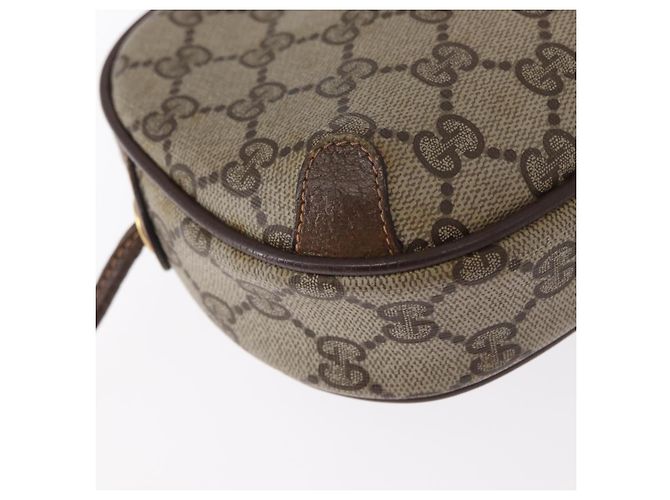 Borsa Sherry Line GG Supreme Web di GUCCI in PVC beige e oro 156 02 066 Auth BA9285 D'oro - vista 15