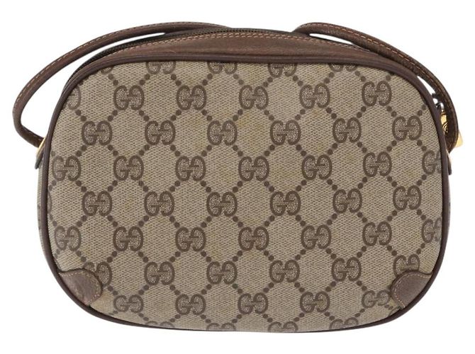 Borsa Sherry Line GG Supreme Web di GUCCI in PVC beige e oro 156 02 066 Auth BA9285 D'oro - vista 2