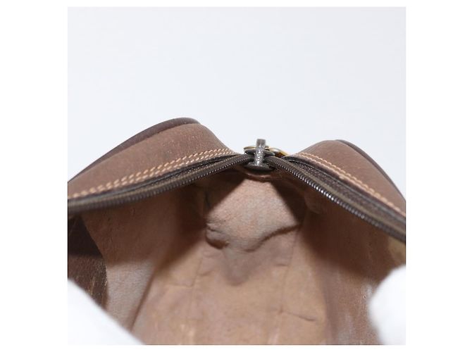 Borsa Sherry Line GG Supreme Web di GUCCI in PVC beige e oro 156 02 066 Auth BA9285 D'oro - vista 20