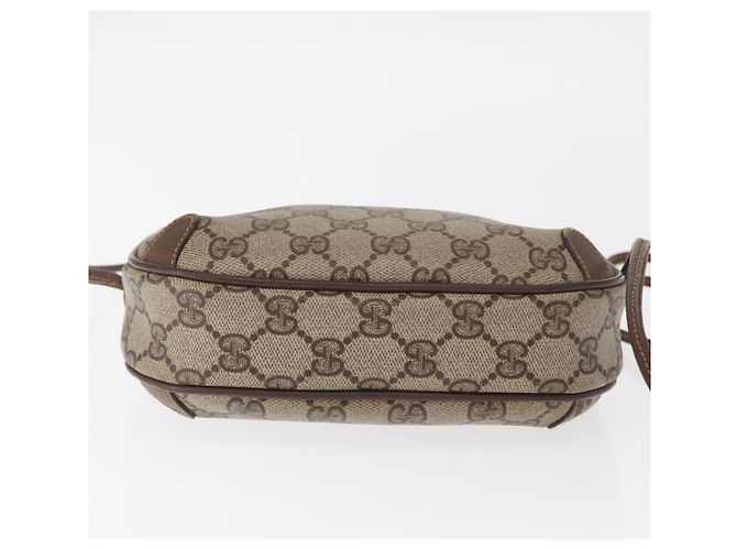 Borsa Sherry Line GG Supreme Web di GUCCI in PVC beige e oro 156 02 066 Auth BA9285 D'oro - vista 5