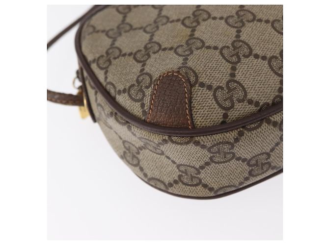 Borsa Sherry Line GG Supreme Web di GUCCI in PVC beige e oro 156 02 066 Auth BA9285 D'oro - vista 9