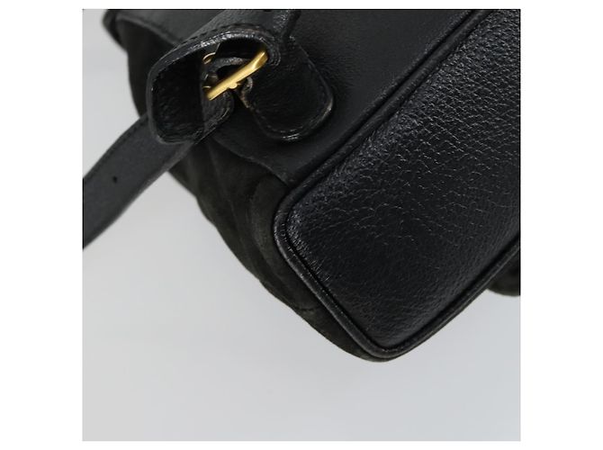 Zaino in Pelle Gucci Bamboo Nero Oro 003 2058 0030 Auth 156416 - vista 10