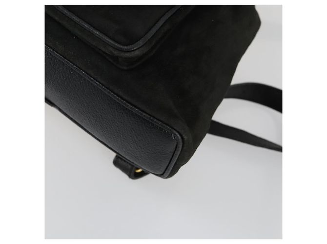 Zaino in Pelle Gucci Bamboo Nero Oro 003 2058 0030 Auth 156416 - vista 15