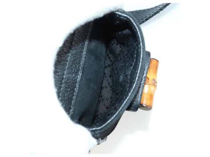 Zaino in Pelle Gucci Bamboo Nero Oro 003 2058 0030 Auth 156416 - vista 27
