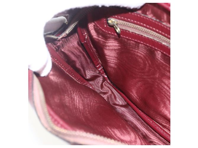 Cartier Borsa a Spalla Must Line in Pelle Bordeaux Oro Auth am10220 D'oro Bordò - vista 20