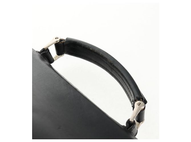 PRADA Borsa a mano in nylon pelle nera argento autentica bs32080 Nero - vista 14