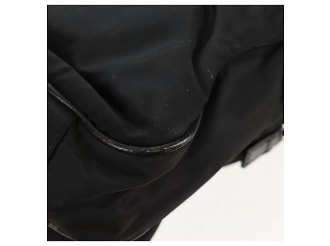 PRADA Borsa a mano in nylon pelle nera argento autentica bs32080 Nero - vista 17
