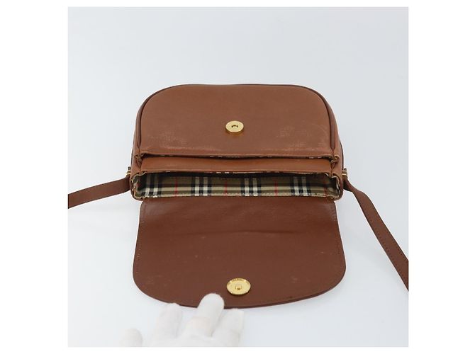 Autre Marque Borsa a Spalla Burberrys in Pelle Marrone Oro Auth BA9317 D'oro - vista 11