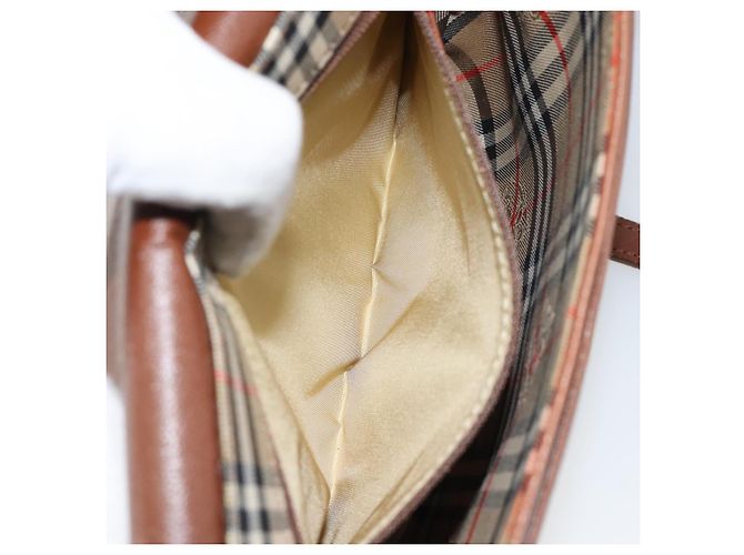 Autre Marque Borsa a Spalla Burberrys in Pelle Marrone Oro Auth BA9317 D'oro - vista 21