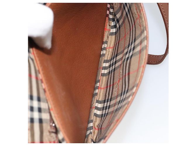 Autre Marque Borsa a Spalla Burberrys in Pelle Marrone Oro Auth BA9317 D'oro - vista 22