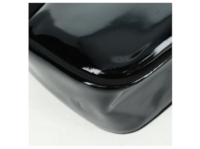 Borsa a spalla Salvatore Ferragamo in pelle verniciata nera e oro Auth ka1226 Nero D'oro - vista 15