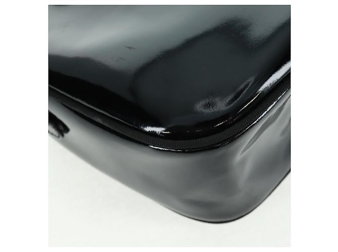 Borsa a spalla Salvatore Ferragamo in pelle verniciata nera e oro Auth ka1226 Nero D'oro - vista 17