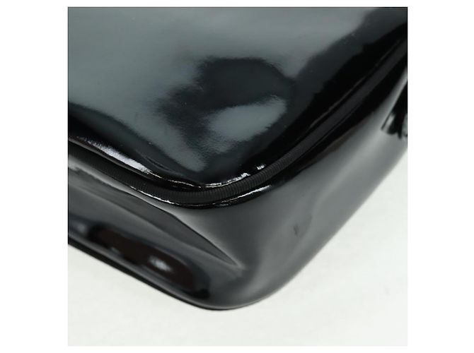 Borsa a spalla Salvatore Ferragamo in pelle verniciata nera e oro Auth ka1226 Nero D'oro - vista 18