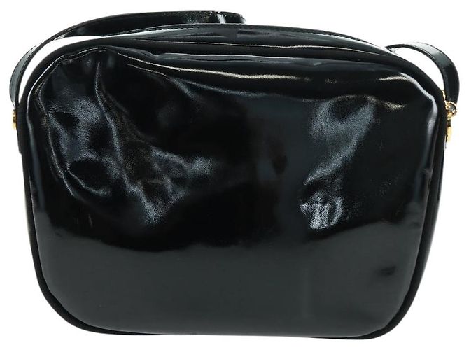 Borsa a spalla Salvatore Ferragamo in pelle verniciata nera e oro Auth ka1226 Nero D'oro - vista 2