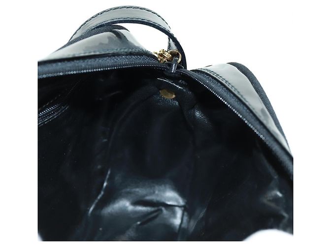 Borsa a spalla Salvatore Ferragamo in pelle verniciata nera e oro Auth ka1226 Nero D'oro - vista 20