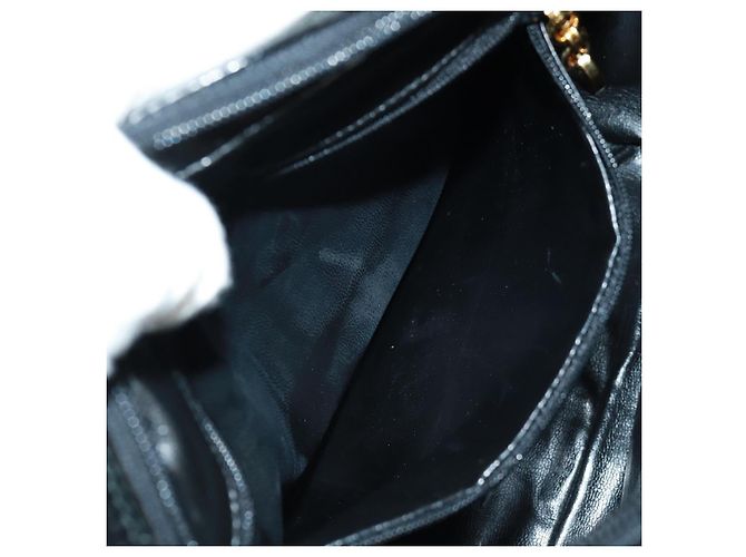 Borsa a spalla Salvatore Ferragamo in pelle verniciata nera e oro Auth ka1226 Nero D'oro - vista 23