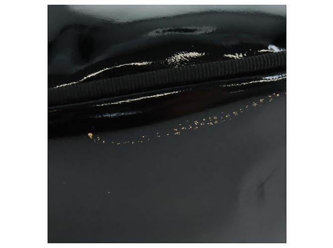 Borsa a spalla Salvatore Ferragamo in pelle verniciata nera e oro Auth ka1226 Nero D'oro - vista 4