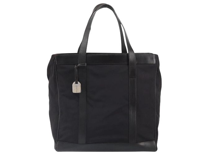 Borsa Tote GUCCI in nylon marrone argento 002 3754 0404 Auth bs31952 - vista 13