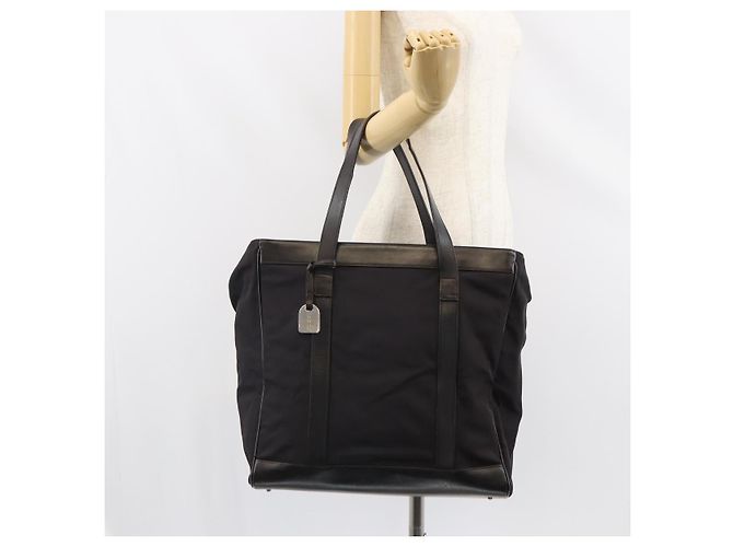 Borsa Tote GUCCI in nylon marrone argento 002 3754 0404 Auth bs31952 - vista 22
