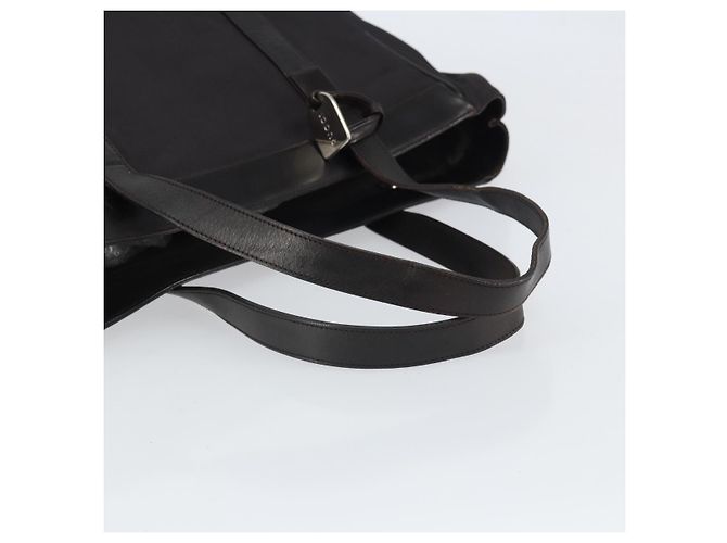 Borsa Tote GUCCI in nylon marrone argento 002 3754 0404 Auth bs31952 - vista 7