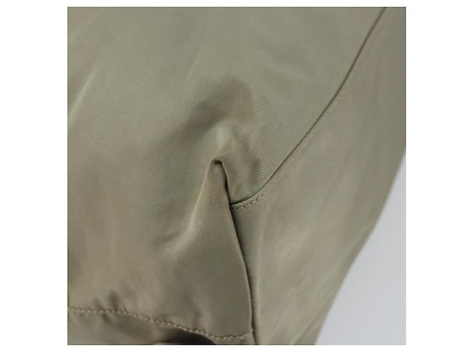 PRADA Tote Bag aus Nylon Khaki Silber authentisch gh1543 - Ansicht 14